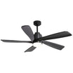 Morgenvia Noir 52 Inch LED Ceiling Fan with Light, Black 5-Blade