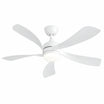 Morgenvia Snow 52 Inch LED Ceiling Fan with Light, White 5-Blade, Bedroom