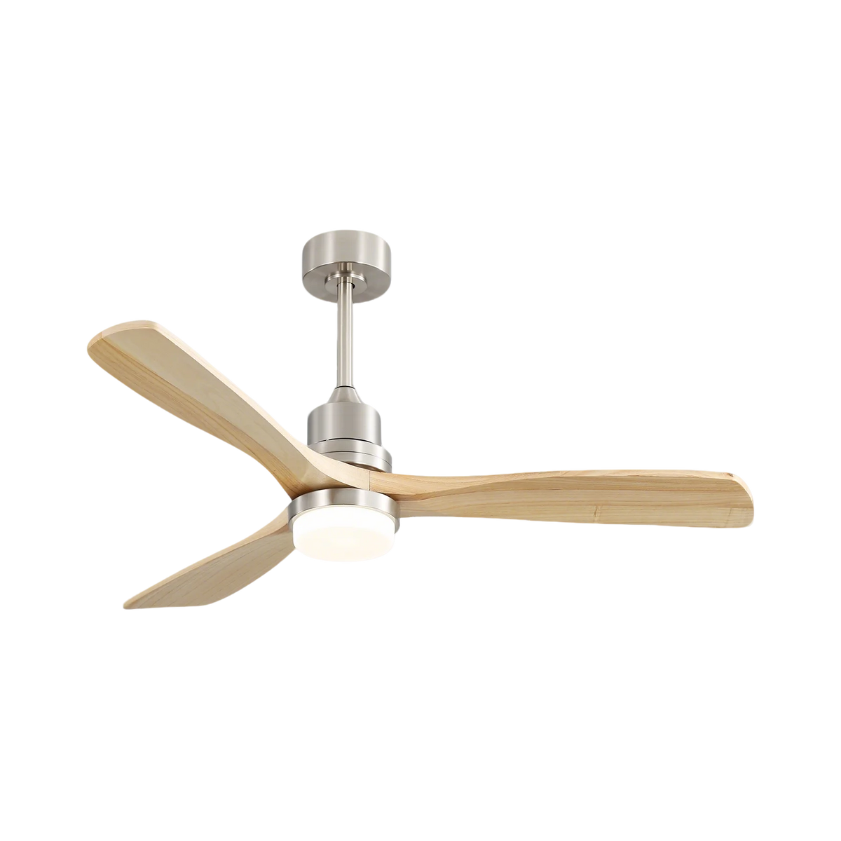 Morgenvia Grove 52 Inch LED Ceiling Fan with Light, Birch 5-Blade