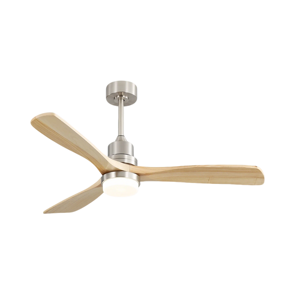 Morgenvia Grove 52 Inch LED Ceiling Fan with Light, Birch 5-Blade