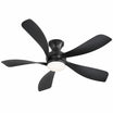 Morgenvia Atelier 52 Inch LED Ceiling Fan with Light, Black 5-Blade