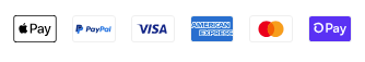 Payment methods accepted: Apple Pay, PayPal, Visa, American Express, Mastercard, Shop Pay